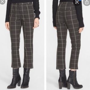 Free People Cropped Plaid Pants (NWOT)